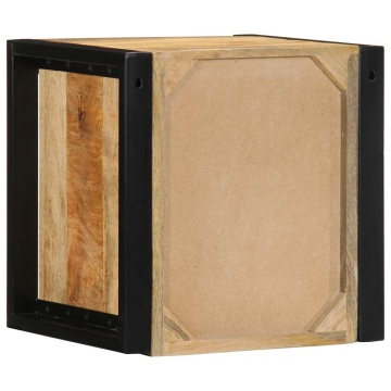 Noptiere 2 buc 40x35x40 cm lemn masiv de mango - Img 7
