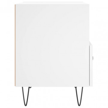 Noptiere, 2 buc., alb, 40x35x47,5 cm, lemn compozit - Img 7