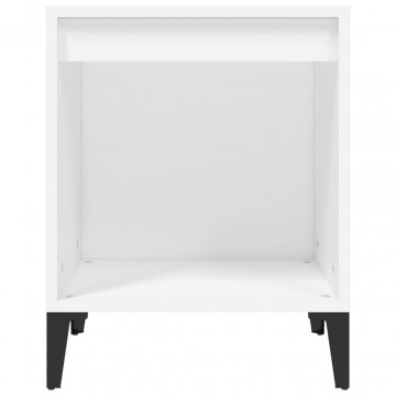 Noptiere, 2 buc., alb, 40x35x50 cm - Img 5