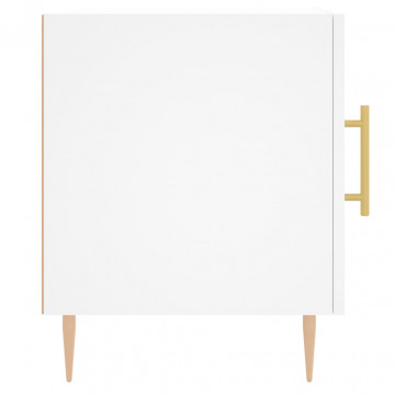 Noptiere, 2 buc., alb, 40x40x50 cm, lemn compozit - Img 6