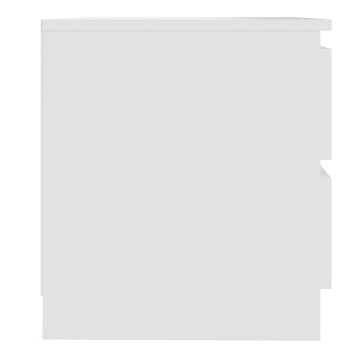 Noptiere, 2 buc., alb, 50x39x43,5 cm, PAL - Img 7