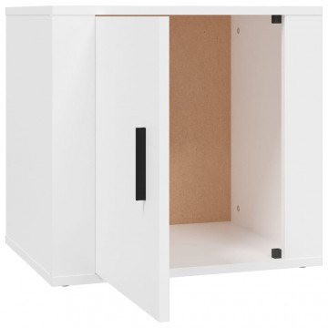 Noptiere, 2 buc., alb, 50x39x47 cm - Img 7