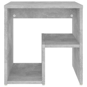 Noptiere, 2 buc., gri beton, 40x30x40 cm, PAL - Img 4
