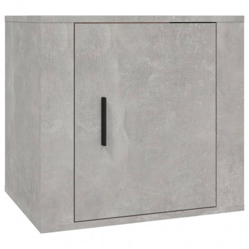 Noptiere, 2 buc., gri beton, 50x39x47 cm - Img 8