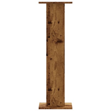 Noptiere, 2 buc., lemn vechi, 30x30x95 cm, lemn prelucrat - Img 4