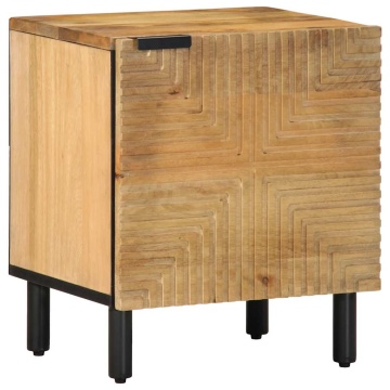 Noptiere 2 buc Maro 40x33x46 cm Lemn masiv Mango - Img 3