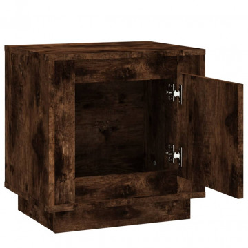 Noptiere, 2 buc., stejar afumat, 44x35x45 cm, lemn prelucrat - Img 5
