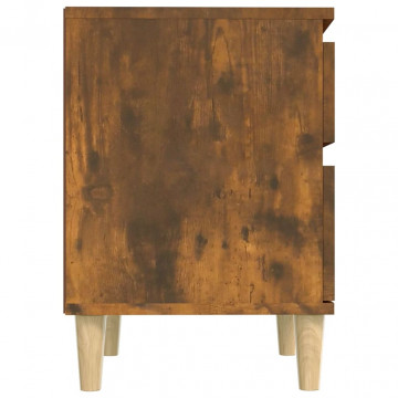 Noptiere, 2 buc., stejar fumuriu, 40x35x50 cm - Img 6