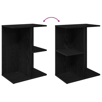 Noptiere 2 buc Stejar negru 46,5x29x61 cm Lemn prelucrat - Img 7
