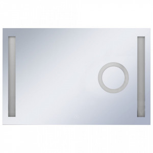 Oglindă cu LED de perete de baie cu senzor tactil, 100 x 60 cm - Img 2