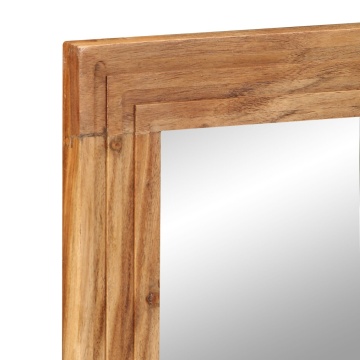 Oglindă de baie 50x70x3 cm Lemn masiv de acacia - Img 4