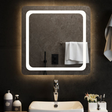Oglinda de baie cu LED, 60x60 cm - Img 1