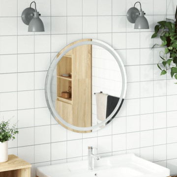Oglindă de baie cu LED, 70 cm, rotundă - Img 1