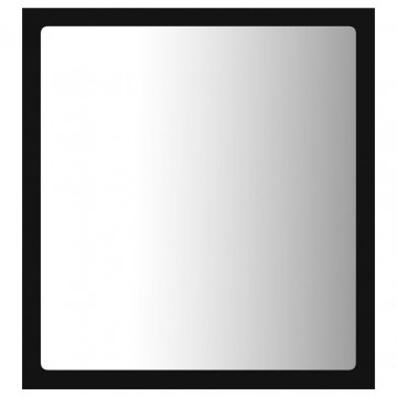 Oglindă de baie cu LED, negru, 40x8,5x37 cm, PAL - Img 5