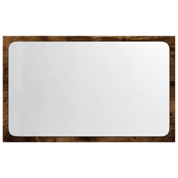 Oglindă de baie LED, stejar sonoma, 60x8,5x38 cm lemn prelucrat - Img 5