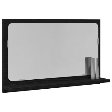 oglindă de baie Negru Stejar 60x10,5x37 cm Lemn compozit - Img 3