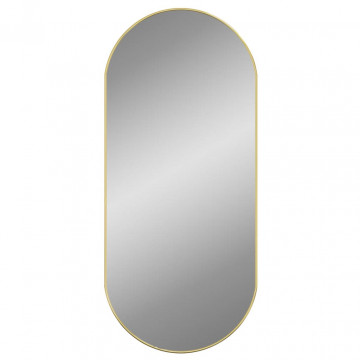 Oglindă de perete, auriu, 100x45 cm, ovală - Img 2