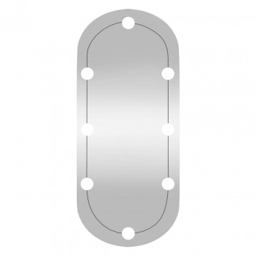 Oglindă de perete cu lumini LED 35x80 cm oval sticlă - Img 9
