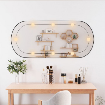 Oglindă de perete cu lumini LED 45x100 cm oval sticlă - Img 2