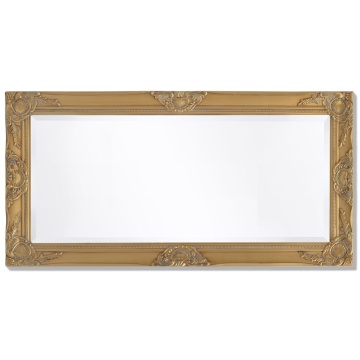 Oglindă de perete în stil baroc, 100 x 50 cm, auriu - Img 8