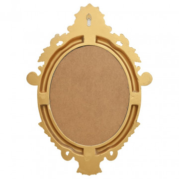 Oglindă de perete în stil Castle, auriu, 56 x 76 cm - Img 4