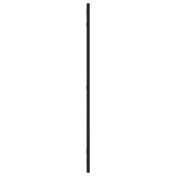 Oglindă de perete, negru, 40x80 cm, dreptunghiulară, fier - Img 4