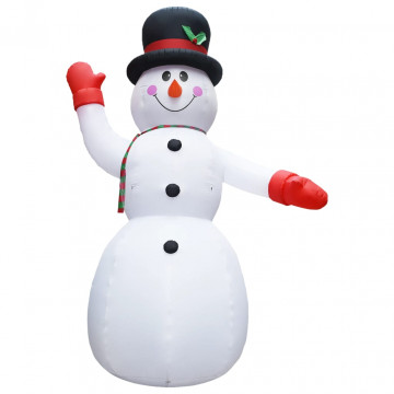 Om de zăpadă gonflabil pentru Crăciun cu LED, IP44, 600 cm, XXL - Img 2