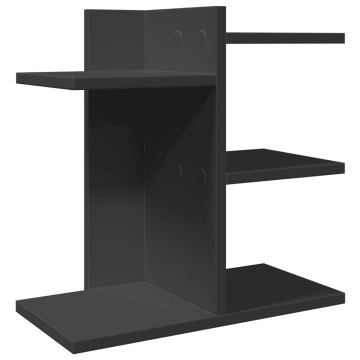 Organizator birou, negru, 42x21,5x42 cm lemn prelucrat - Img 2