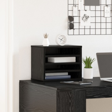 Organizator Birou Stejar Negru 36x26x29.5 cm Lemn Prelucrat - Img 4