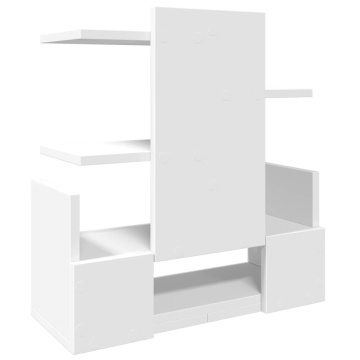 Organizator de birou, alb, 49x20x52,5 cm, lemn prelucrat - Img 5