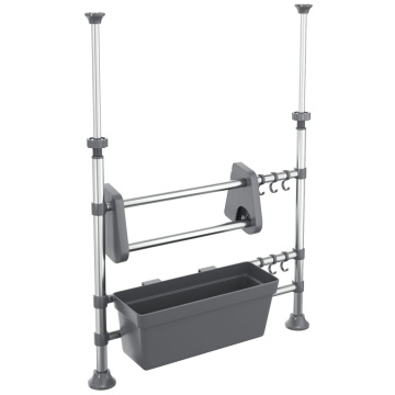 Organizator de bucătărie reglabil, aluminiu - Img 2