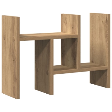 Organizer Birou Stejar Artizanal 34.5x15.5x35.5 cm Lemn - Img 2