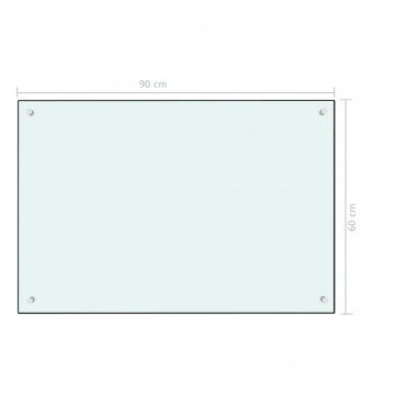 Panou antistropi de bucătărie, alb, 90x60 cm, sticlă securizată - Img 5