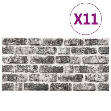 Panouri de perete 3D, model cărămidă, gri închis, 11 buc., EPS - Img 3