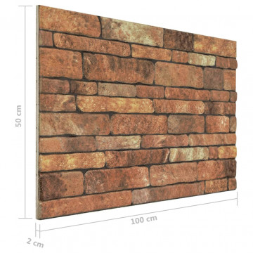 Panouri de perete 3D, model cărămidă, maro, 10 buc., EPS - Img 6
