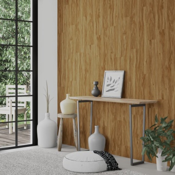 Panouri de perete aspect lemn, maro, 2,06 m², PVC - Img 3