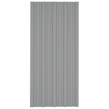 Panouri pentru acoperiș 12 buc. gri 100x45 cm oțel galvanizat - Img 2