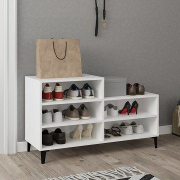 Pantofar, alb, 102x36x60 cm, lemn compozit - Img 1