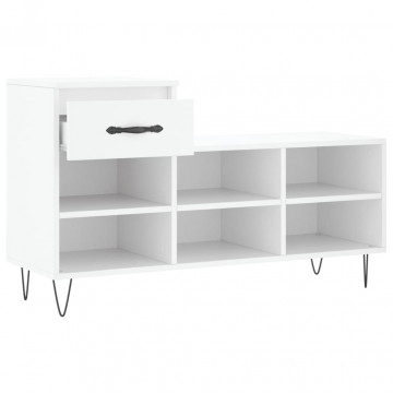 Pantofar, alb, 102x36x60 cm, lemn compozit - Img 5