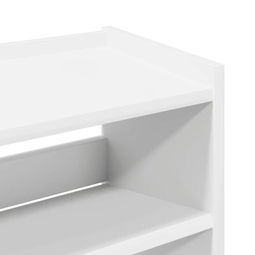 Pantofar, alb, 60x25x100 cm, lemn prelucrat - Img 6