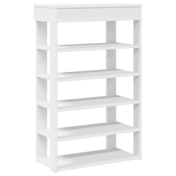 Pantofar, alb, 60x30x98 cm, lemn prelucrat - Img 2