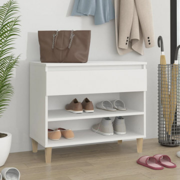 Pantofar, alb, 70x36x60 cm, lemn prelucrat - Img 1