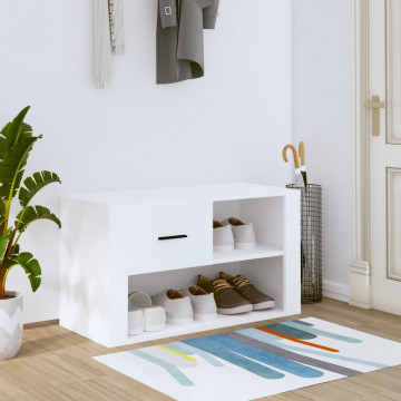 Pantofar, alb, 80x35x45 cm, lemn compozit - Img 1