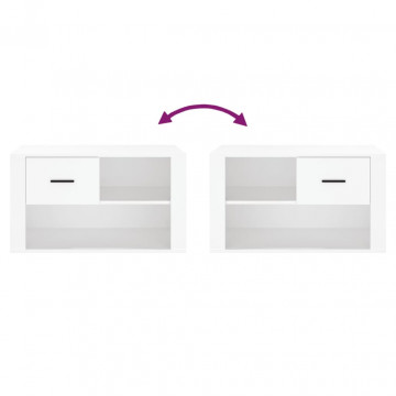 Pantofar, alb, 80x35x45 cm, lemn compozit - Img 6