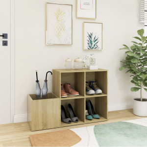 Pantofar de hol, stejar sonoma, 105x35,5x70 cm, PAL - Img 3