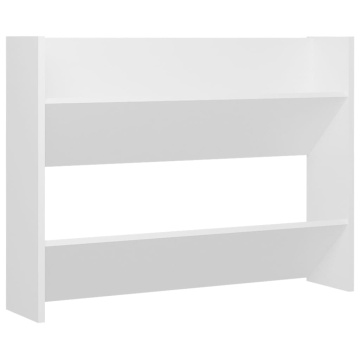 Pantofar de perete, alb, 80x18x60 cm, lemn prelucrat - Img 2