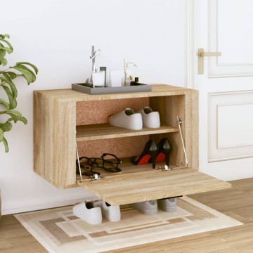 Pantofar de perete, stejar sonoma, 70x35x38 cm, lemn prelucrat - Img 3