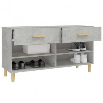 Pantofar, gri beton, 102x35x55 cm, lemn compozit - Img 8