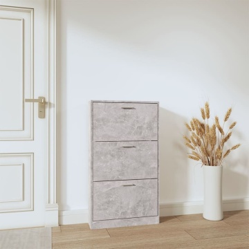 Pantofar, gri beton, 59x17x108 cm, lemn compozit - Img 3