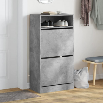 Pantofar, gri beton, 60x34x116 cm, lemn compozit - Img 3